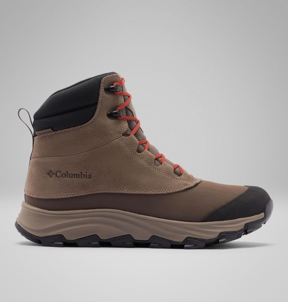 Columbia Expeditionist Shield II Waterproof Winter Boots Men product view 1 — Wet Sand, Red Oxide