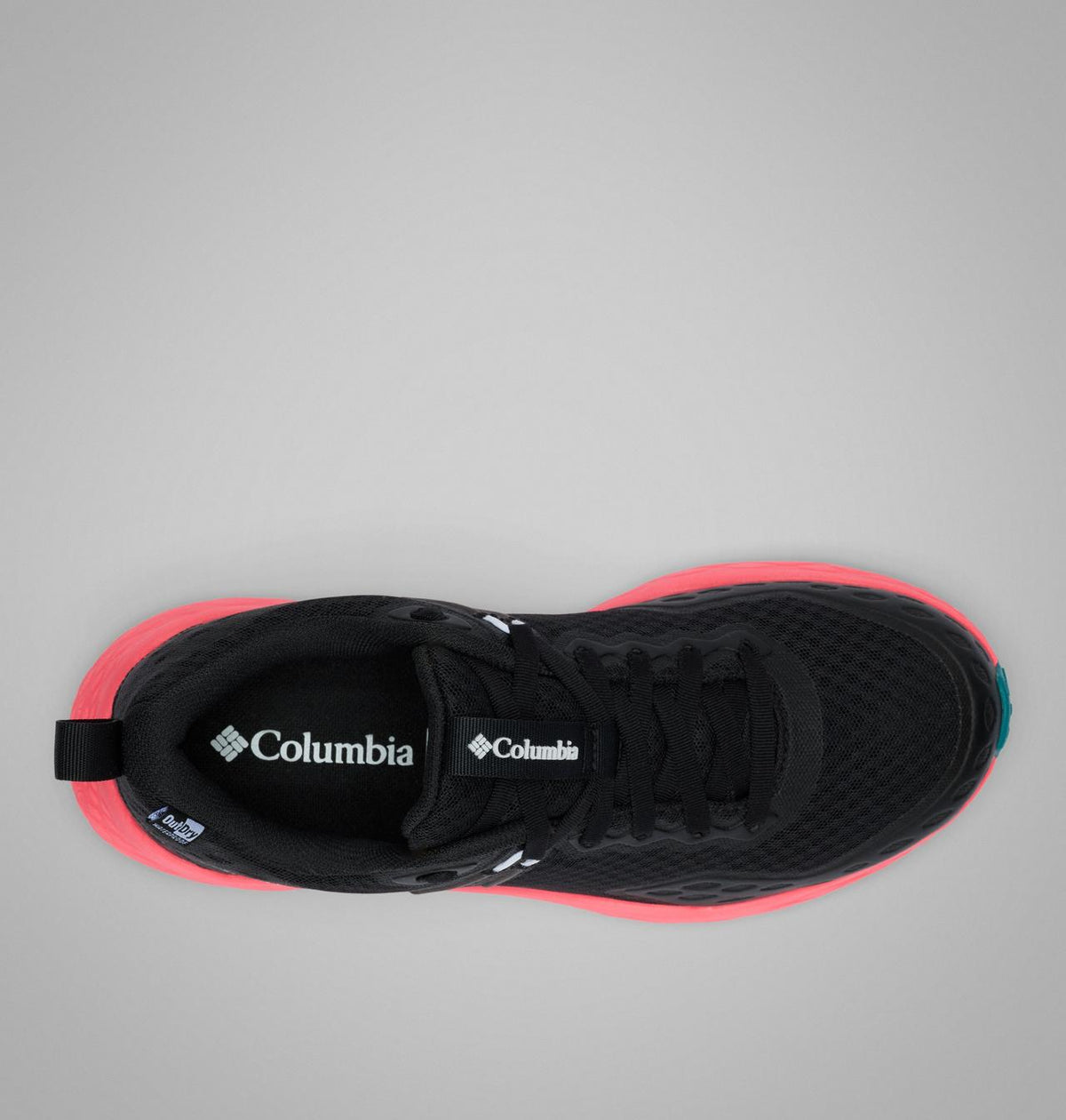 Columbia Konos TRS II OutDry Hiking Shoes Women product view 4 — Black, Neon Sunrise