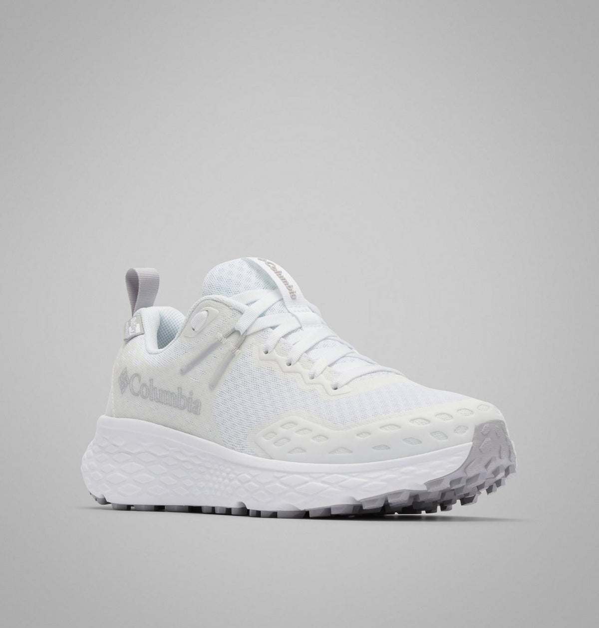 Columbia Konos TRS II OutDry Hiking Shoes Women product view 3 — White, Cumulus Grey