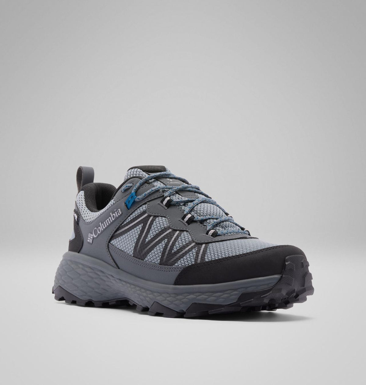 Columbia Peakfreak Rush OutDry Hiking Shoes Men product view 3 — Cinder Grey, Phoenix Blue