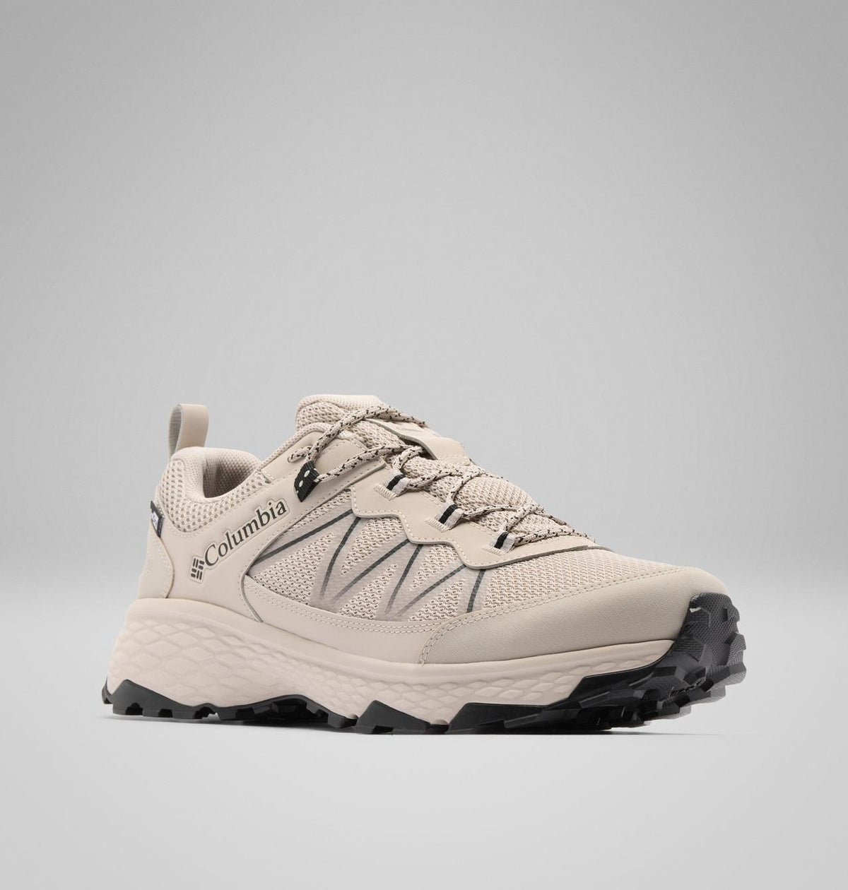 Columbia Peakfreak Rush OutDry Hiking Shoes Men product view 3 — Soft Taupe, Black