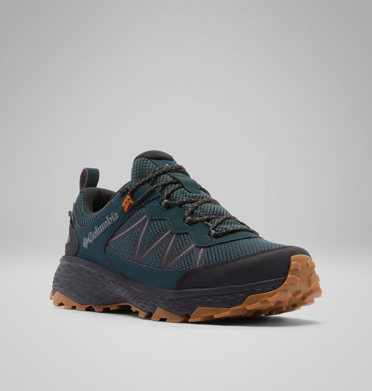 Columbia Peakfreak Rush OutDry Hiking Shoes Men product view 3 — Blue Spruce, Caramel