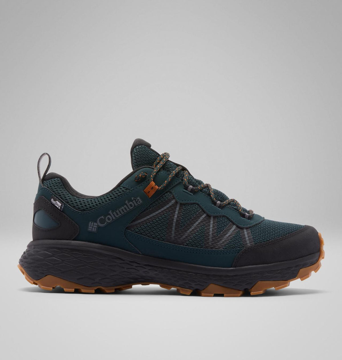 Columbia Peakfreak Rush OutDry Hiking Shoes Men product view 1 — Blue Spruce, Caramel