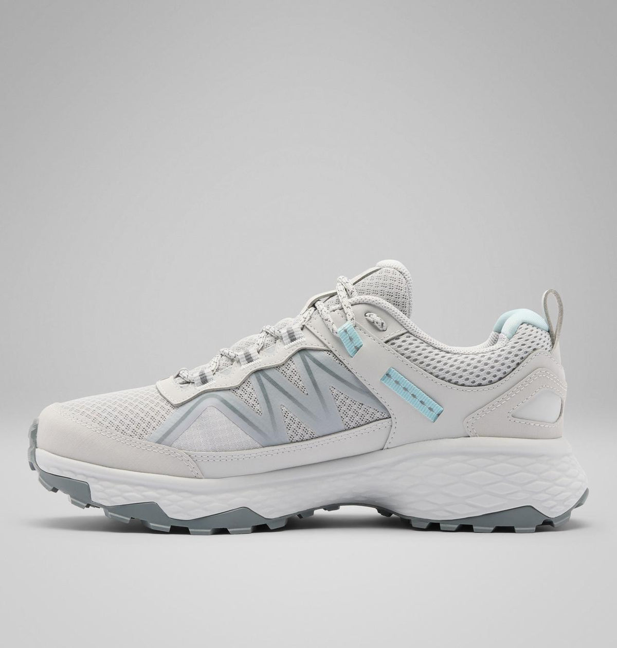Columbia Peakfreak Rush OutDry Hiking Shoes Women product view 6 — Grey Ice, Marine Light