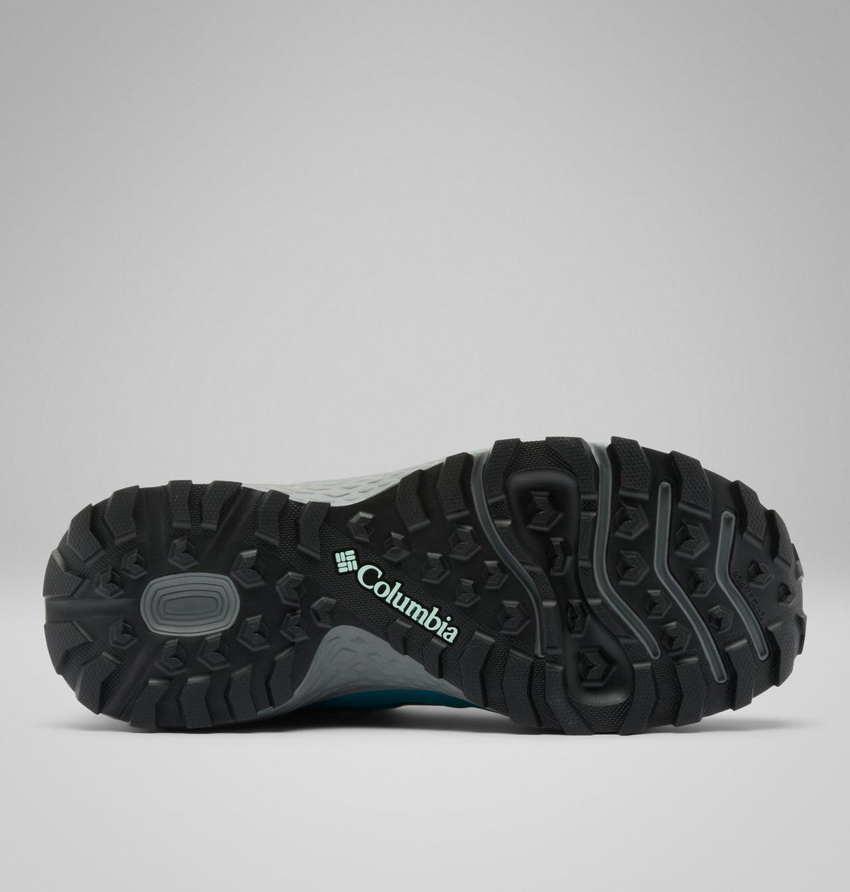Columbia Peakfreak Rush OutDry Hiking Shoes Women product view 5 — Teal Chloride, Sea Ice