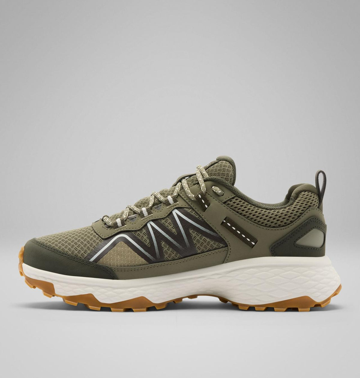 Columbia Peakfreak Rush OutDry Hiking Shoes Women product view 6 — Stone Green, Light Sand
