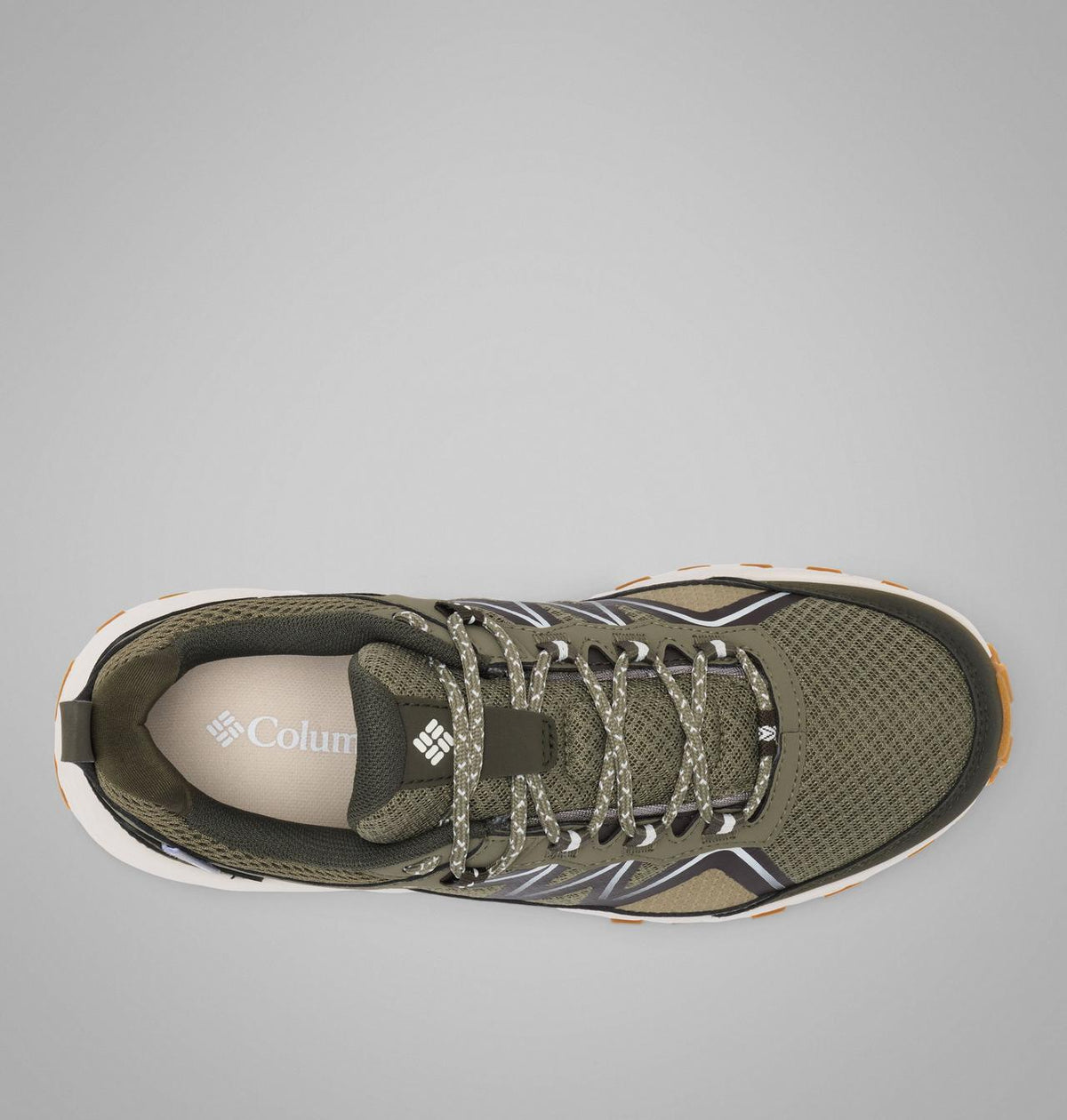 Columbia Peakfreak Rush OutDry Hiking Shoes Women product view 4 — Stone Green, Light Sand