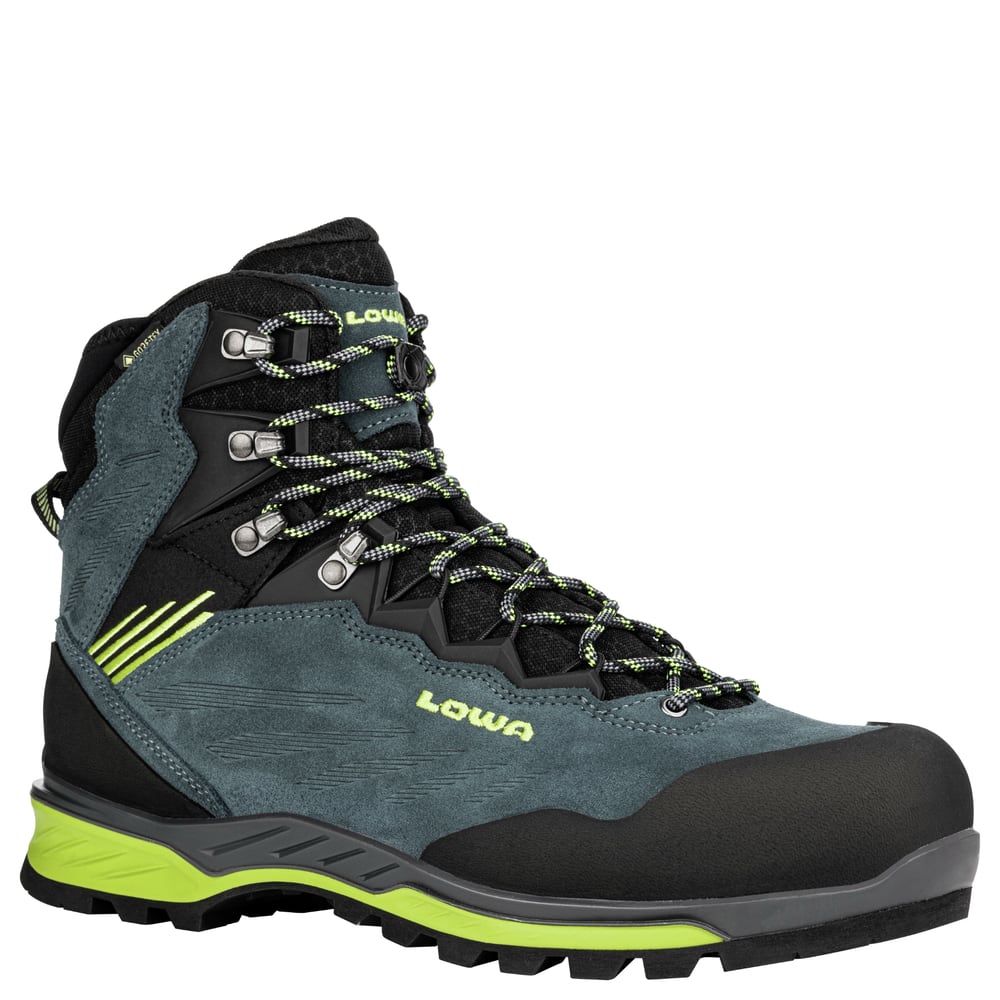 LOWA Cadin Ii GTX MID product view 2 — steel blue/lime