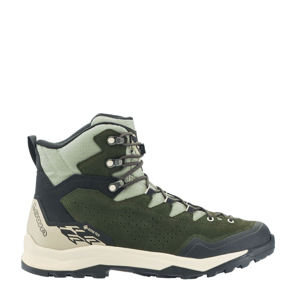 LOWA Explorer GTX MID product view 1 — dark green/panna