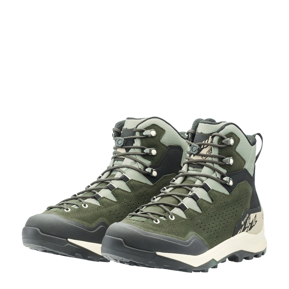 LOWA Explorer GTX MID product view 2 — dark green/panna