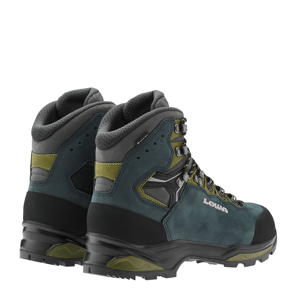 LOWA Camino Evo GTX product view 3 — steel blue/kiwi