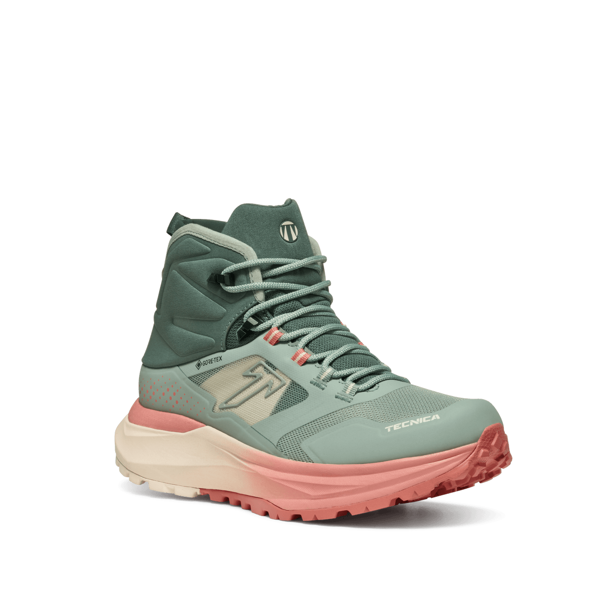 Tecnica Agate S Mid GTX product view 1 — Green - Pink