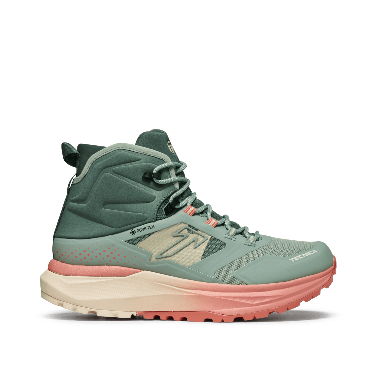 Tecnica Agate S Mid GTX product view 2 — Green - Pink