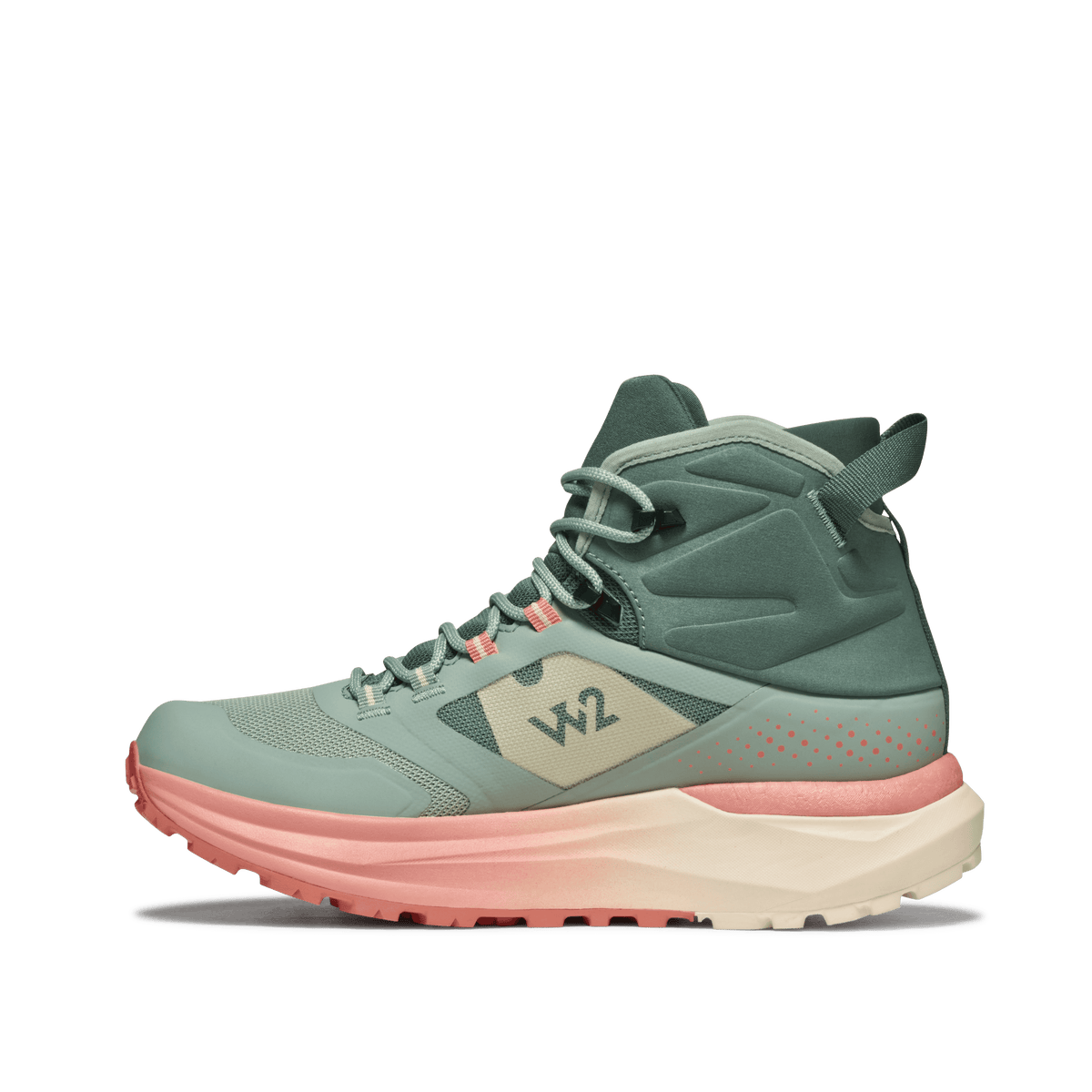 Tecnica Agate S Mid GTX product view 3 — Green - Pink