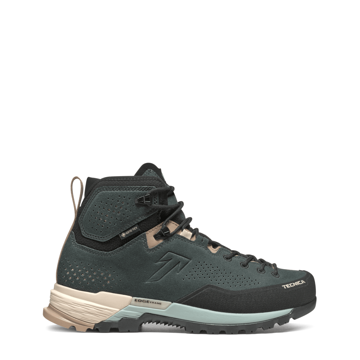 Tecnica Sulfur Mid GTX WS product view 2 — Deep Green - Light Blue