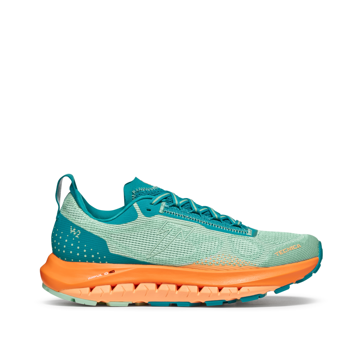 Tecnica Pyrox Hybrid WS product view 2 — Orange - Aqua Green