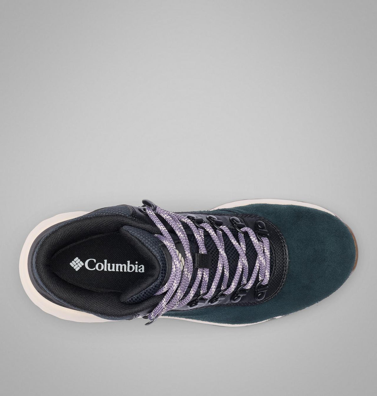 Columbia Newton Wander Waterproof Hiking Boots Women product view 4 — Black, Granite Purple