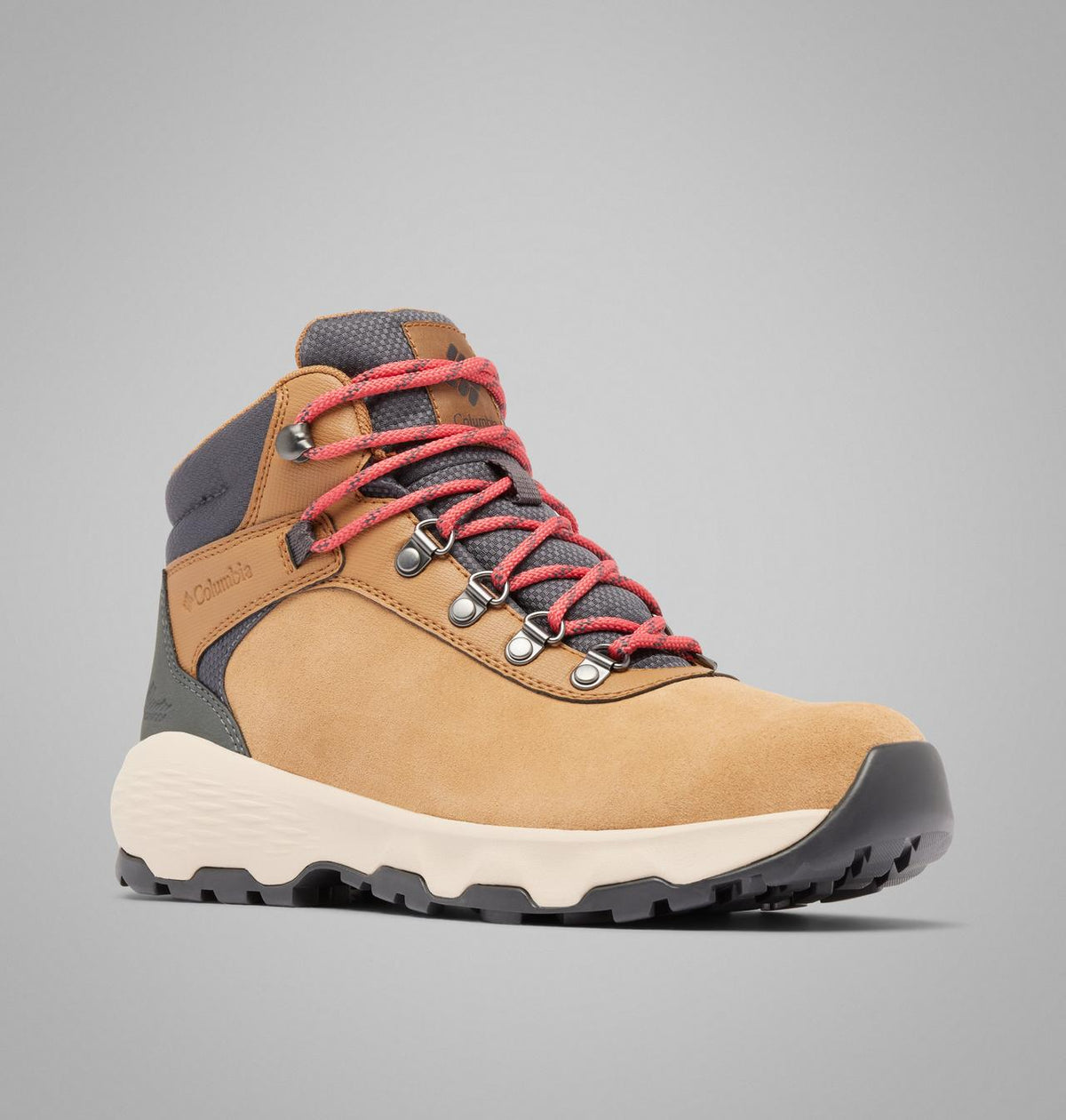 Columbia Newton Wander Waterproof Hiking Boots Women product view 3 — Elk, Sunset Red