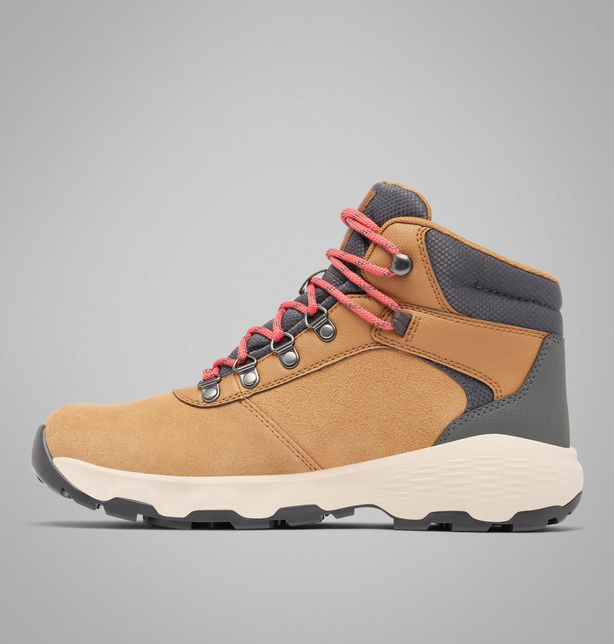 Columbia Newton Wander Waterproof Hiking Boots Women product view 6 — Elk, Sunset Red