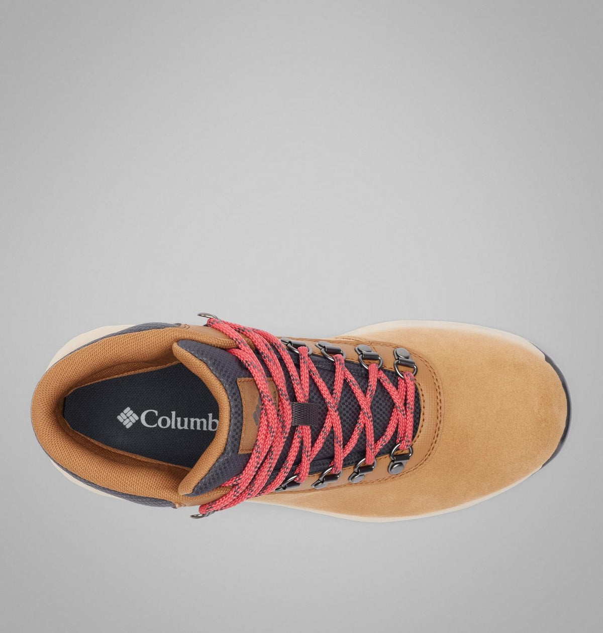 Columbia Newton Wander Waterproof Hiking Boots Women product view 4 — Elk, Sunset Red