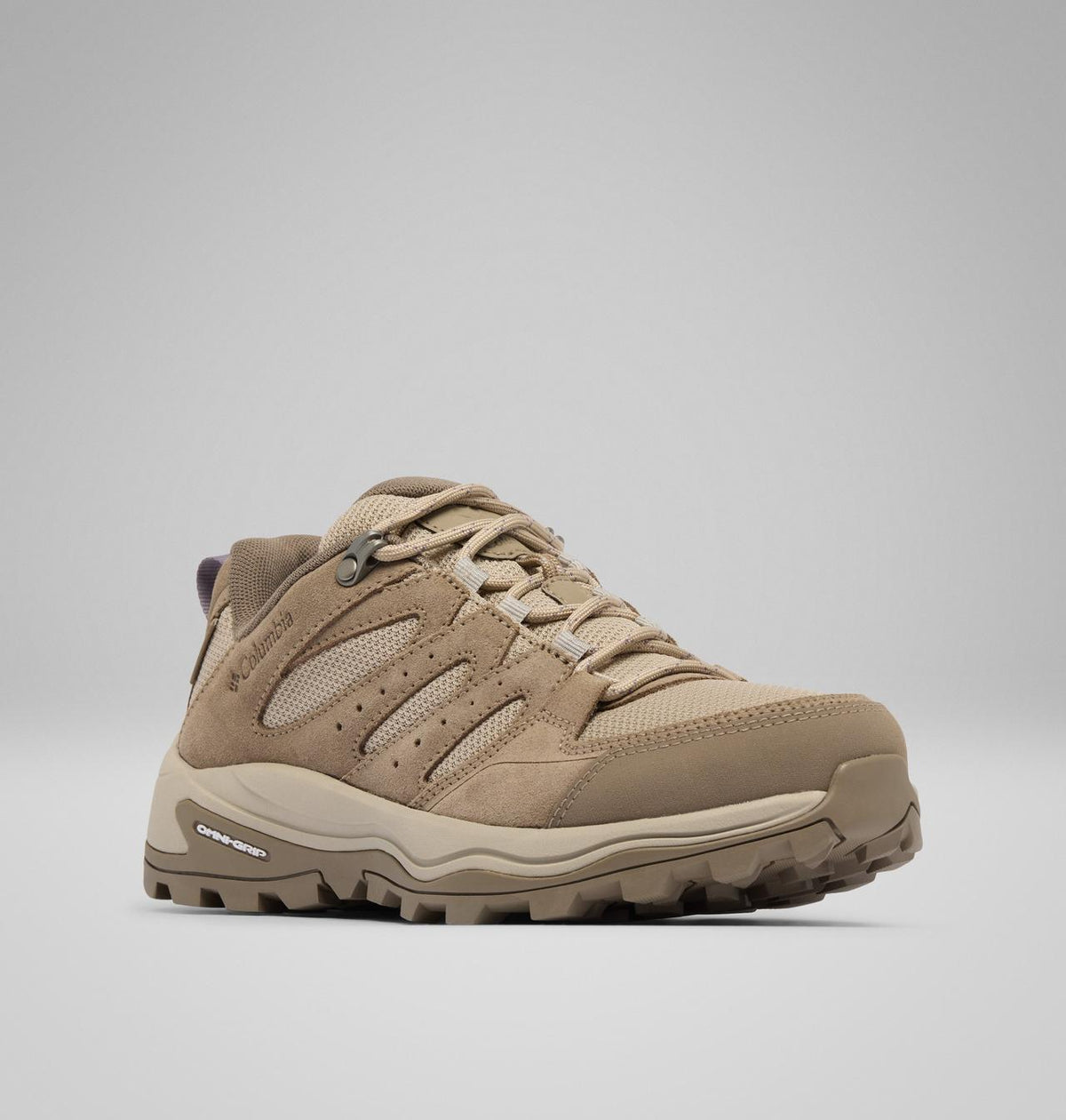 Columbia Redmond IV Waterproof Hiking Shoes Women product view 3 — Wet Sand, Graphite Purple