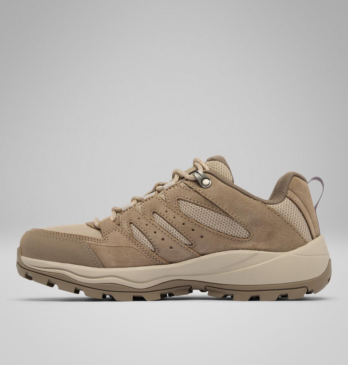 Columbia Redmond IV Waterproof Hiking Shoes Women product view 6 — Wet Sand, Graphite Purple