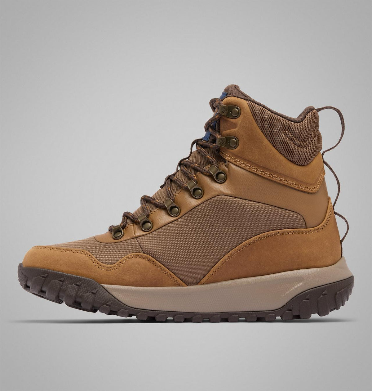 Columbia Burnsider Omni-Heat Infinity Waterproof Winter Boots Men product view 6 — Dark Brown, Dark Mountain