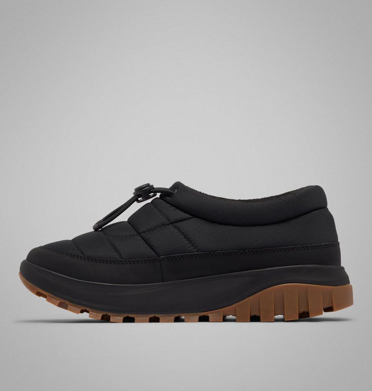 Columbia Snowtrot Unwind Puffy Mules Women product view 6 — Black, Sea Salt