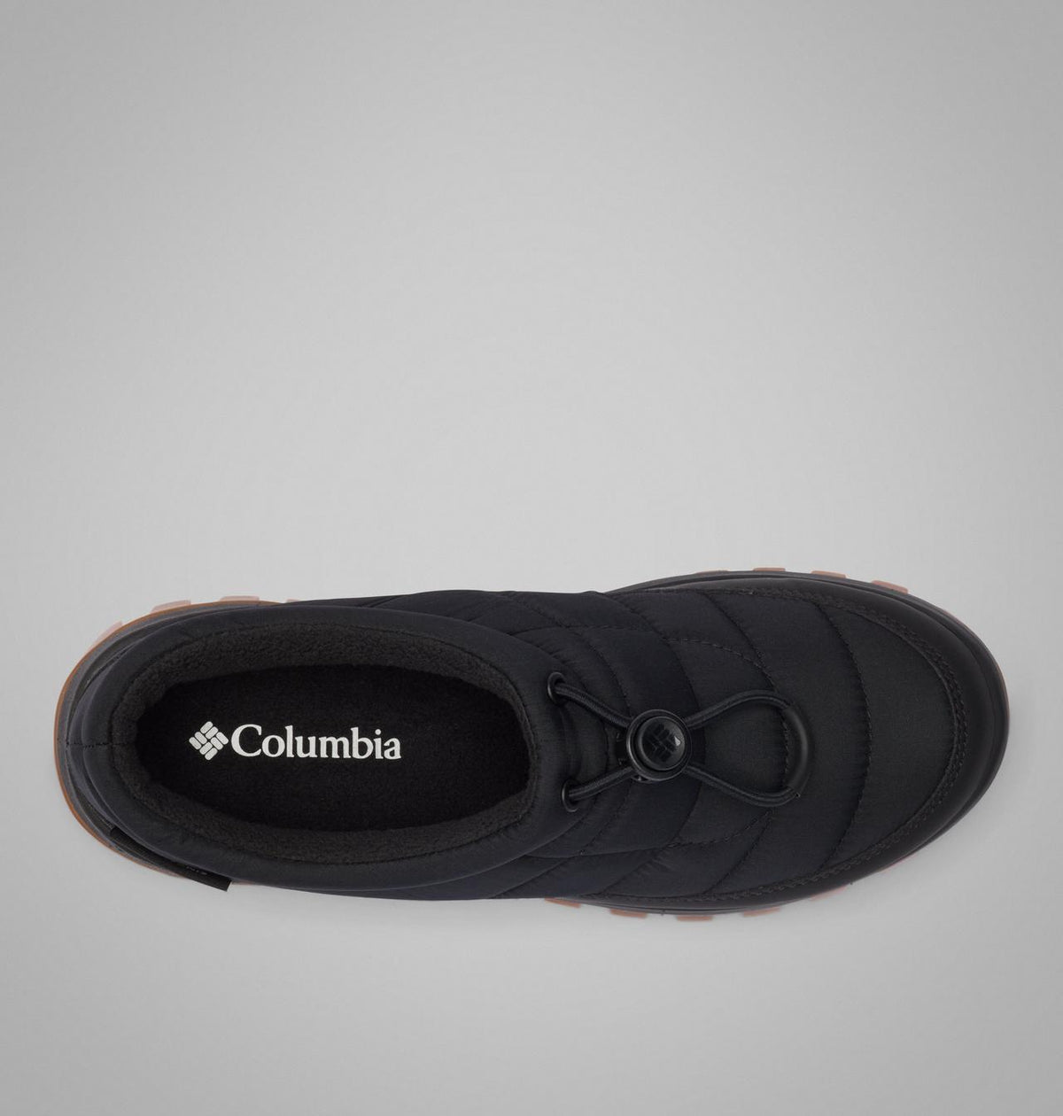 Columbia Snowtrot Unwind Puffy Mules Women product view 4 — Black, Sea Salt