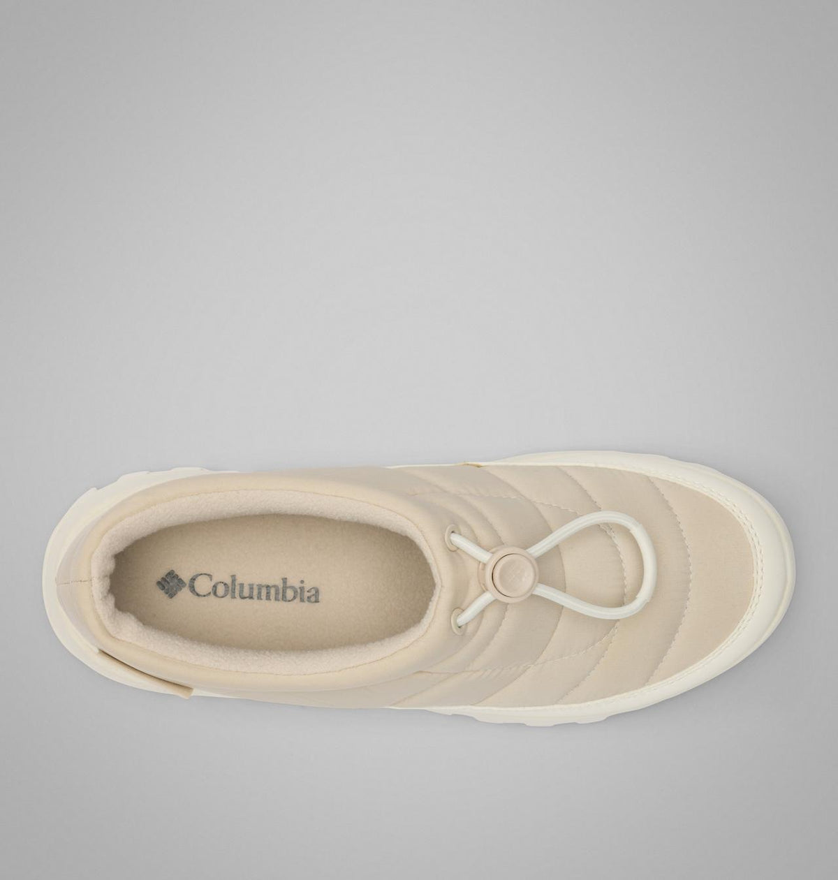 Columbia Snowtrot Unwind Puffy Mules Women product view 4 — Dark Stone, Sea Salt
