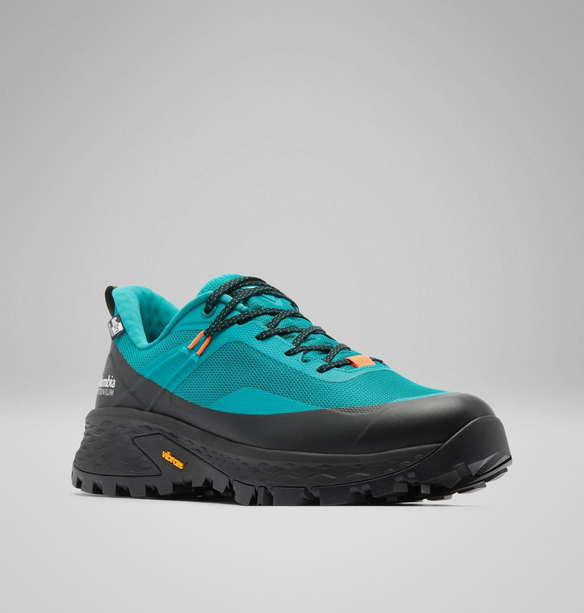 Columbia Tellurix Titanium OutDry Hiking Shoes Men product view 3 — Teal Chloride, Black