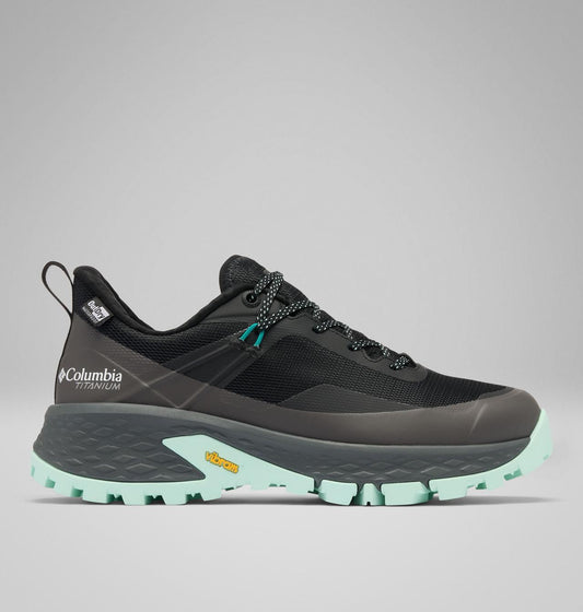 Columbia Tellurix Titanium OutDry Hiking Shoes Women product view 1 — Black, Sea Ice