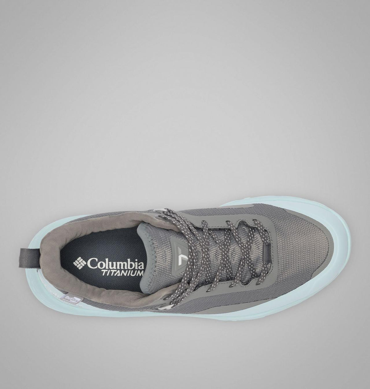 Columbia Tellurix Titanium OutDry Hiking Shoes Women product view 4 — Ti Grey Steel, Marine Light
