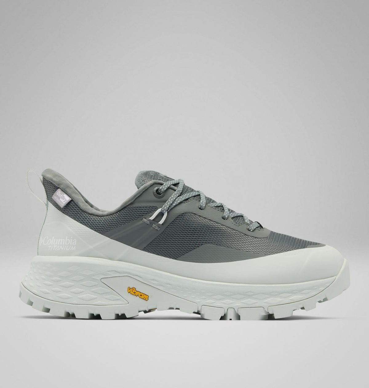 Columbia Tellurix Titanium OutDry Hiking Shoes Women product view 1 — Sedona Sage, Tea Light