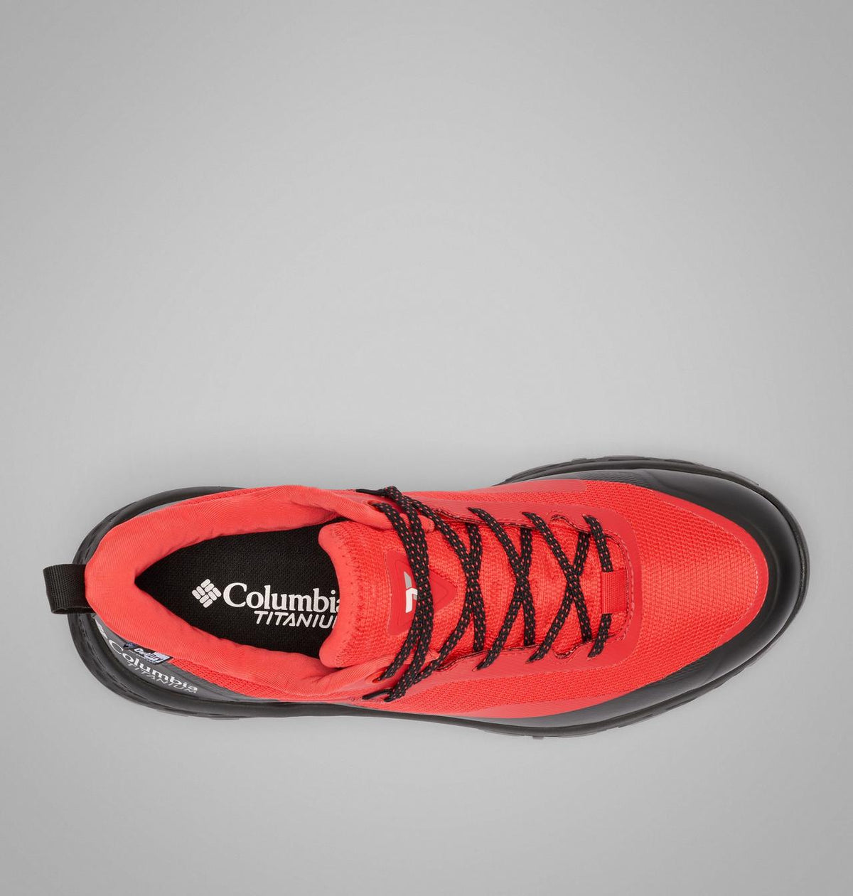 Columbia Tellurix Titanium OutDry Hiking Shoes Women product view 4 — Poppy Red, Black