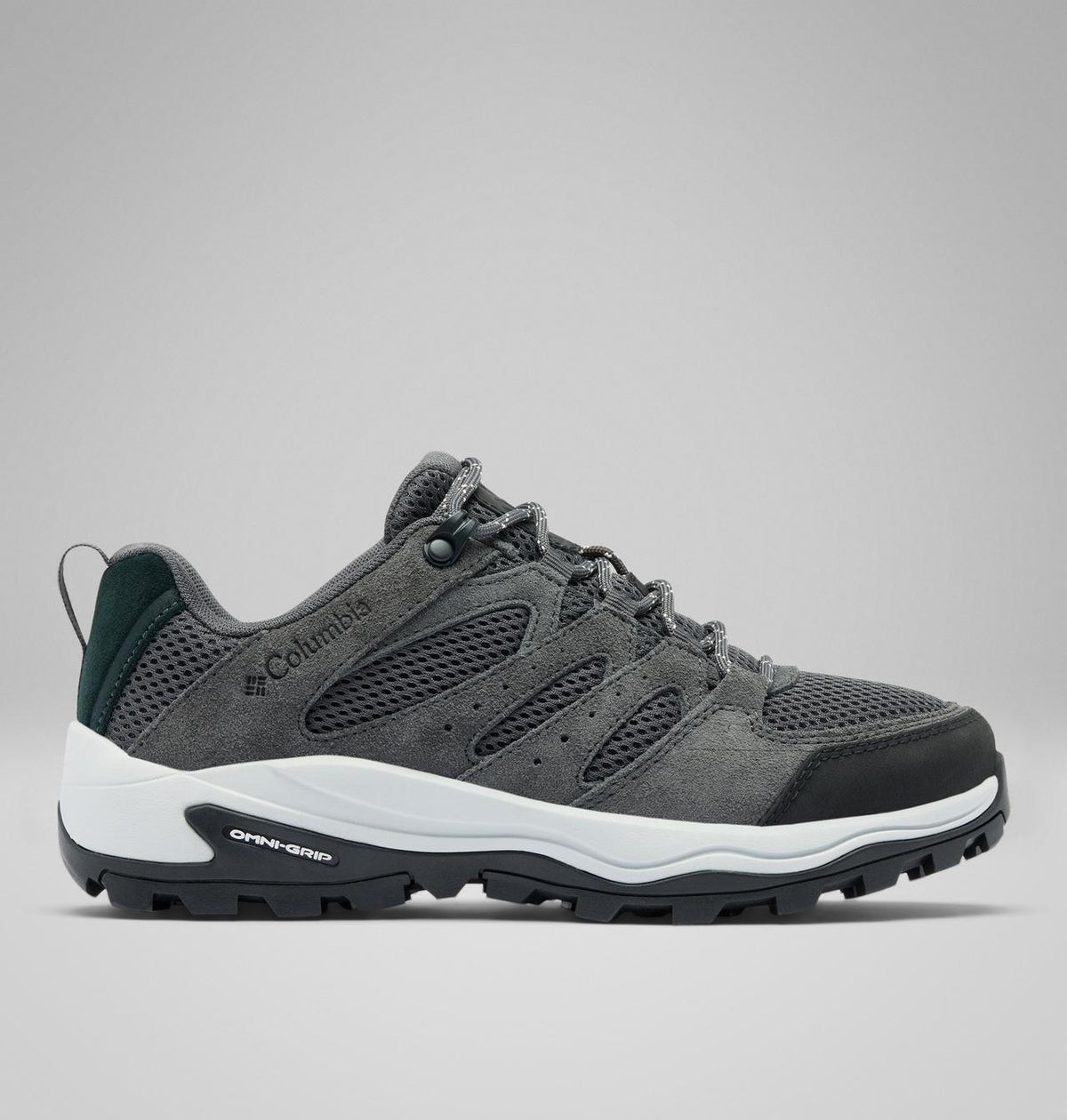 Columbia Redmond IV Breathe Hiking Shoes Women product view 1 — Dark Grey, Grey Ice