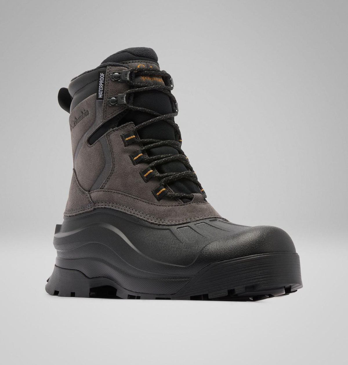 Columbia Bugaboot Canyon Waterproof Snow Boots Men product view 3 — Black, Gold