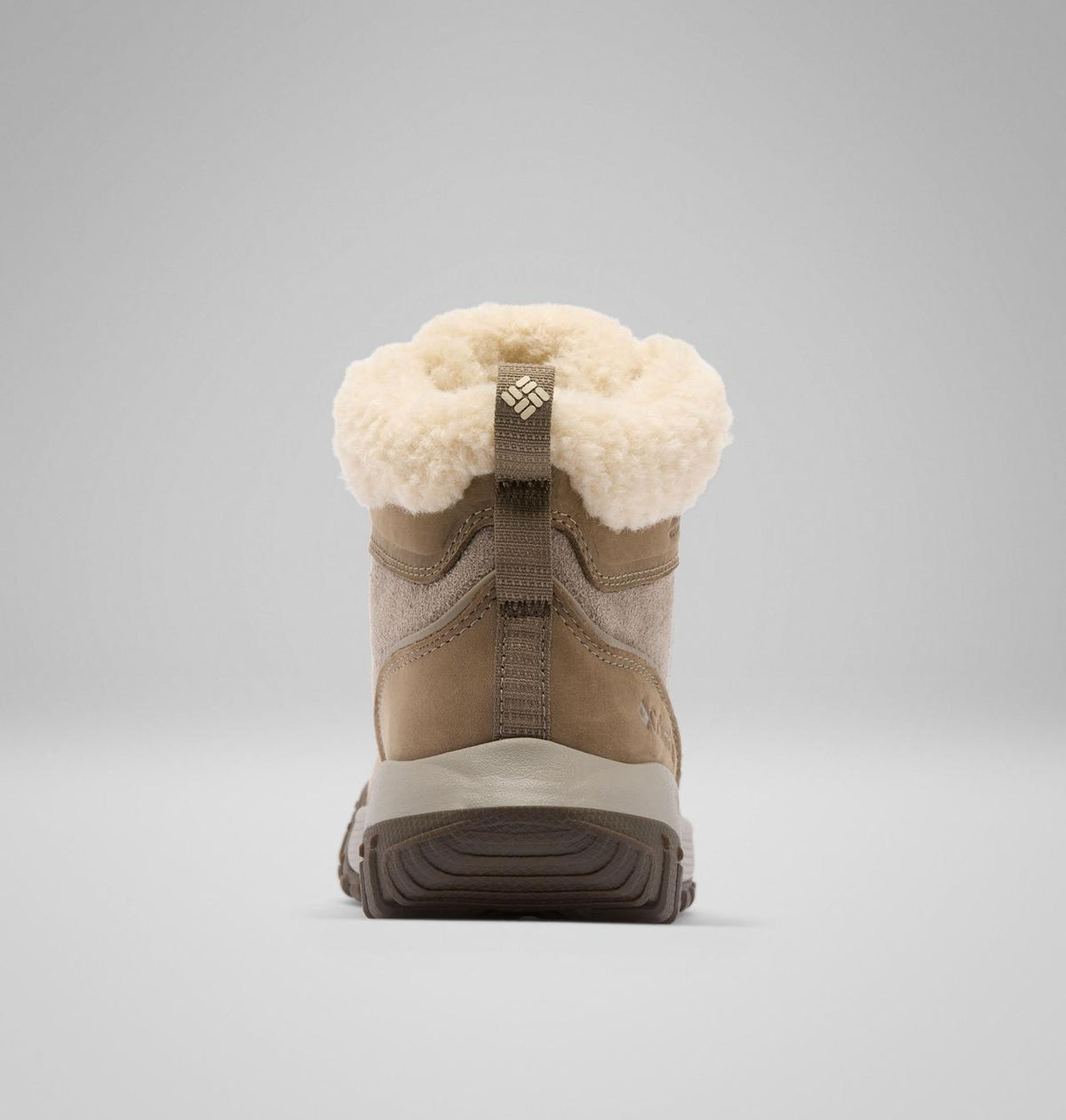 Columbia Burnsider Cozy Mid Waterproof Winter Boots Women product view 2 — Wet Sand, Mud