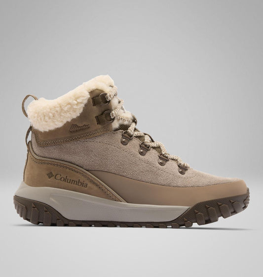 Columbia Burnsider Cozy Mid Waterproof Winter Boots Women product view 1 — Wet Sand, Mud