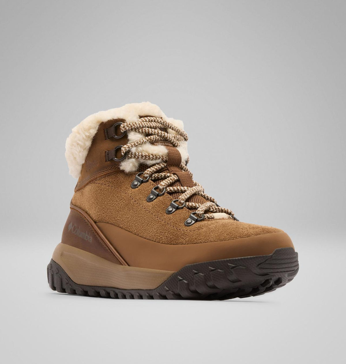 Columbia Burnsider Cozy Mid Waterproof Winter Boots Women product view 3 — Nutmeg, Cordovan