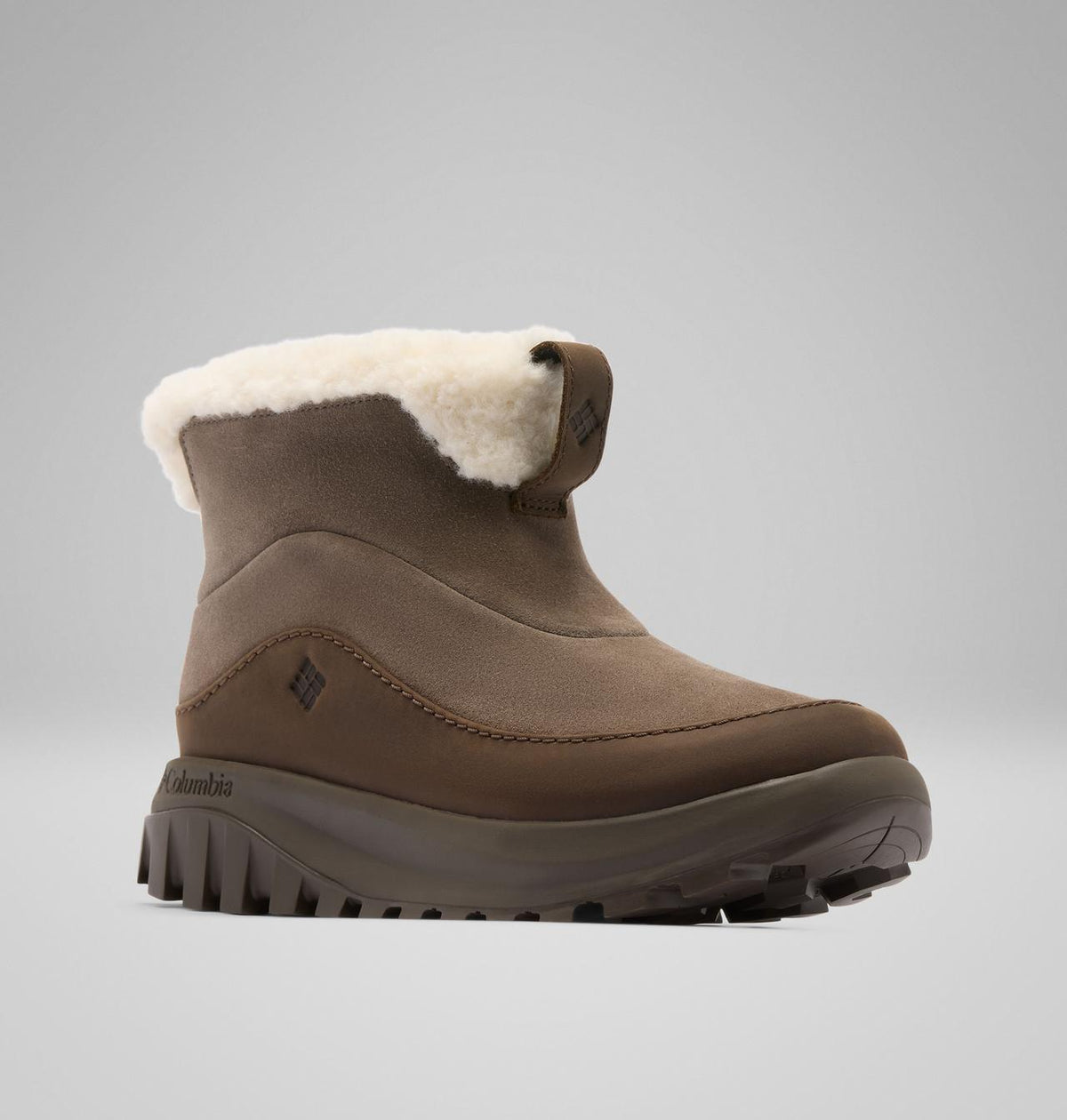 Columbia Snowtrot Ease Winter Boots Women product view 3 — Mud, Cordovan