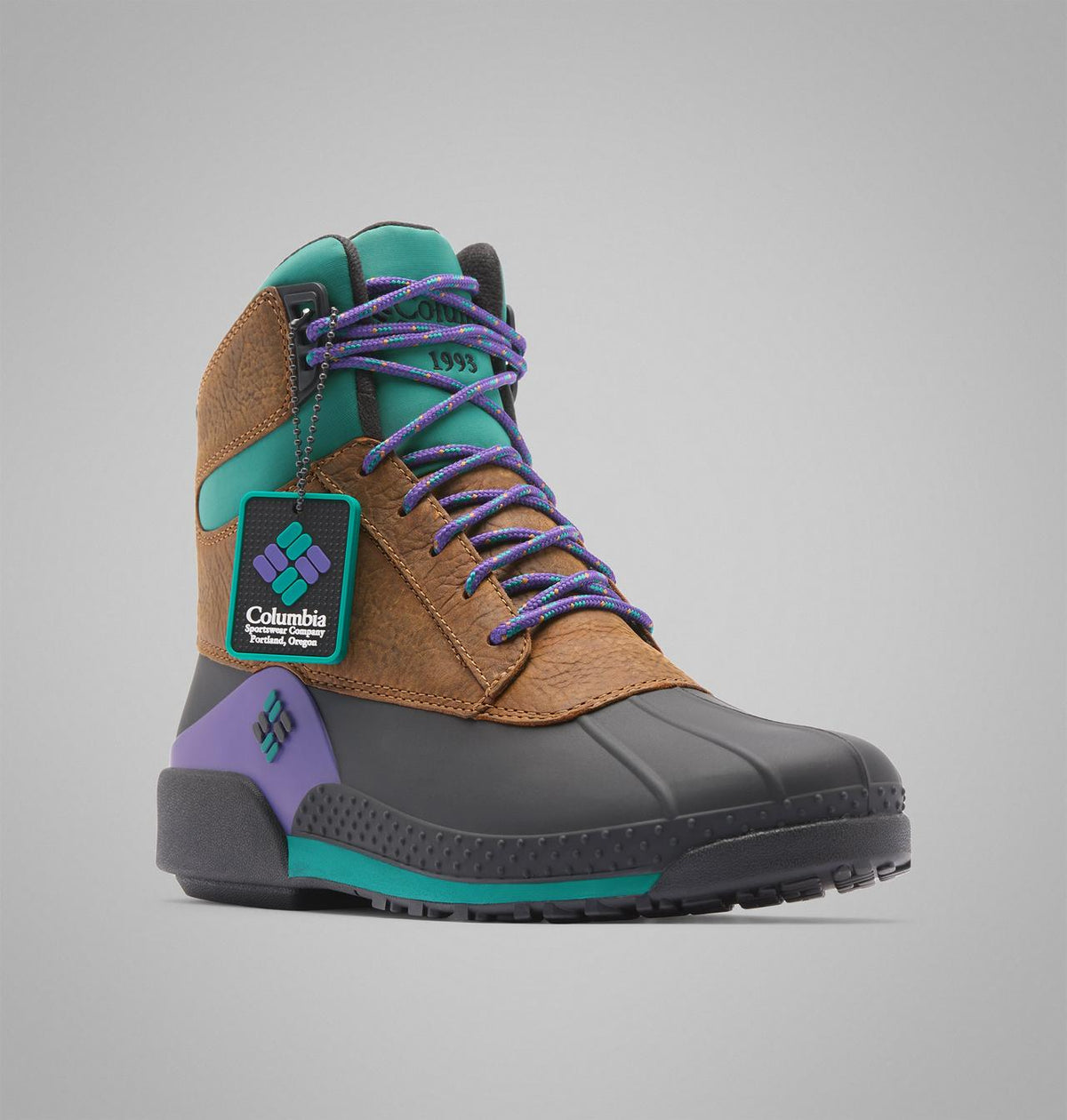 Columbia Bugaboot 1 Limited Edition Waterproof Winter Boots Men product view 3 — Elk, Waterfall