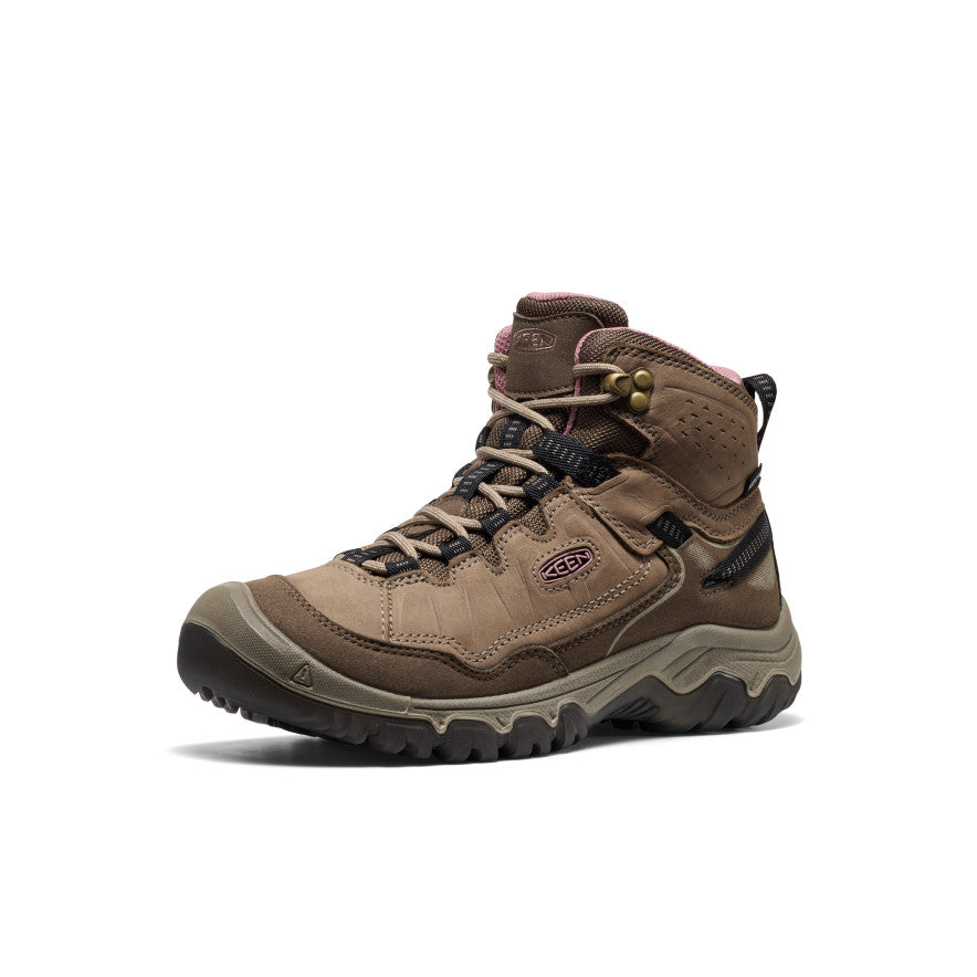 KEEN Targhee IV Waterproof Hiking Boot Women product view 3 — Brindle/Nostalgia Rose