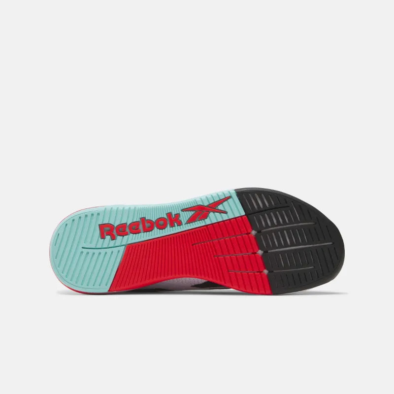 Reebok Nano X5 Training Shoes product view 4 — White/Black/Energy Red
