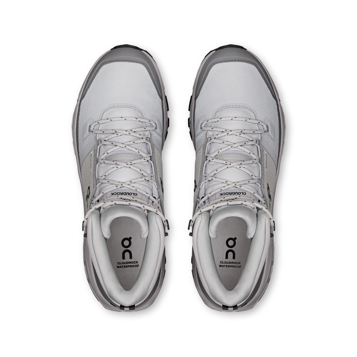 On Cloudrock Mid Waterproof Men product view 2 — Glacier | Alloy