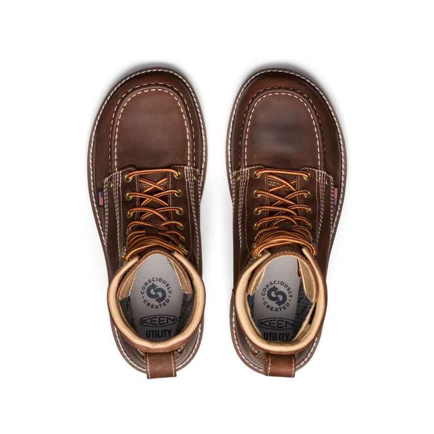 KEEN Liberty 8" Waterproof Boot (Carbon Toe) Men product view 4 — Chestnut/Gum