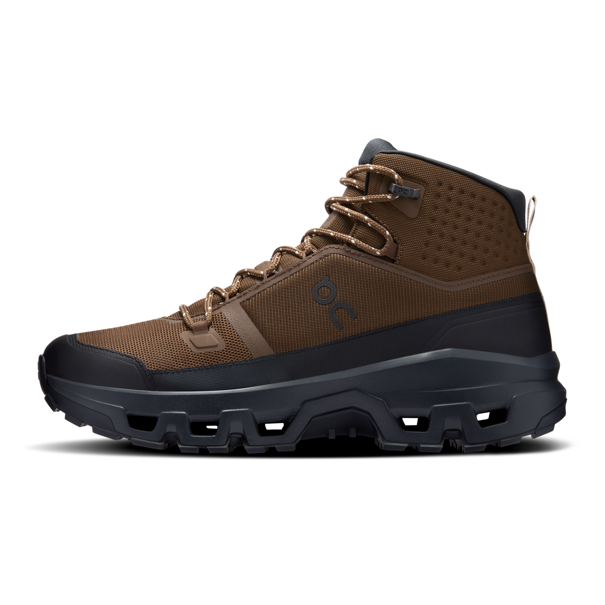 On Cloudrock Mid Waterproof Men product view 4 — Earth | Black