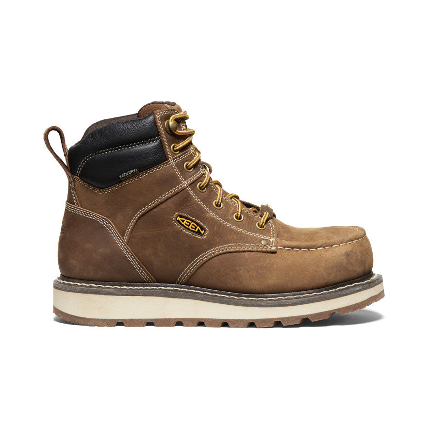 KEEN Cincinnati 6" Waterproof Boot (Carbon Toe) Men product view 1 — Belgian/Sandshell