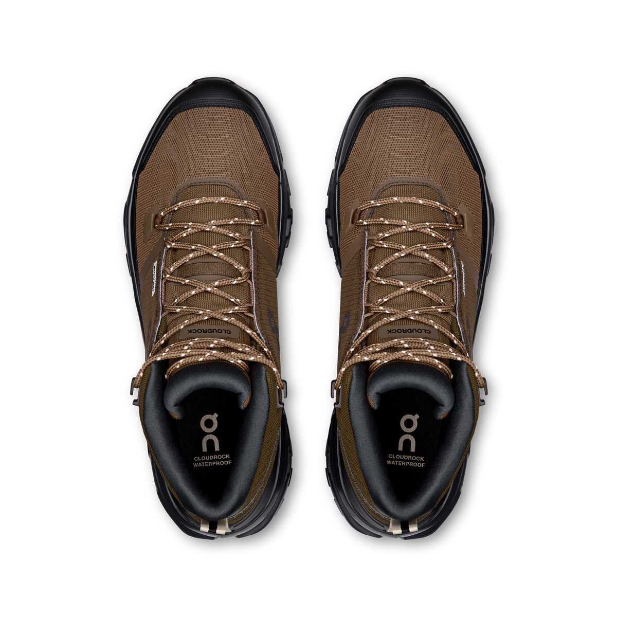 On Cloudrock Mid Waterproof Men product view 2 — Earth | Black