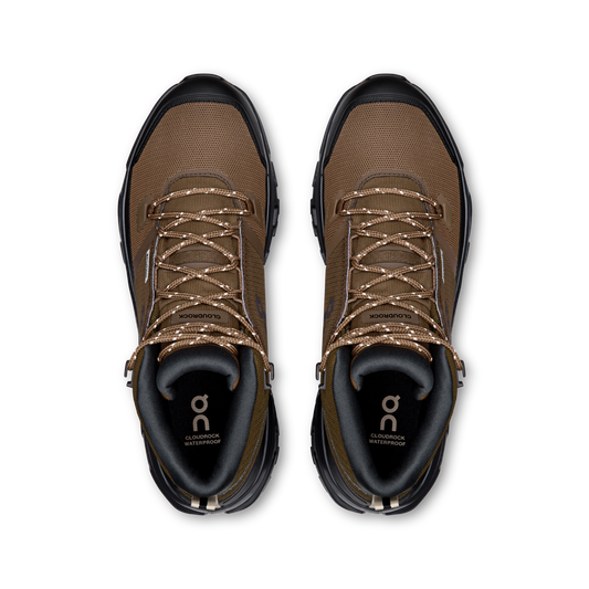 On Cloudrock Mid Waterproof Men product view 2 — Earth | Black